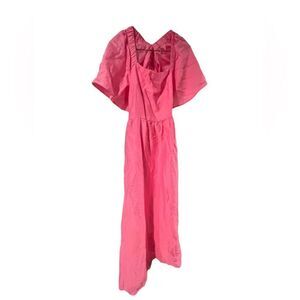 A New Day bubble gum pink maxi dress with open back size medium